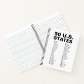 50 Amerikaanse Staten – Lijst met Afkortingen Spir Notitieboek (Binnen)