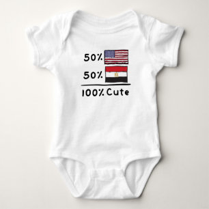 50% Amerikaanse vlag 50% Egyptische vlag 100% klaa Romper