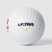 50 and Amazing Friend Gift – Roze 50ste verjaardag Golfballen (Logo)