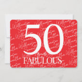 50 and Fabulous | 50th Birthday Elegant Photo Kaart (Achterkant)