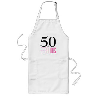 50 and Fabulous 50th Birthday Gift Apron Lang Schort