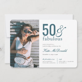 50 and Fabulous 50th Birthday Invitation Kaart