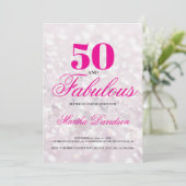 50 and Fabulous | 50th Birthday Invitation Kaart (Staand voorkant)
