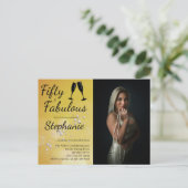 50 and Fabulous | 50th Birthday Party Briefkaart (Staand voorkant)