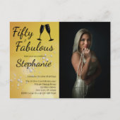50 and Fabulous | 50th Birthday Party Briefkaart (Voorkant)