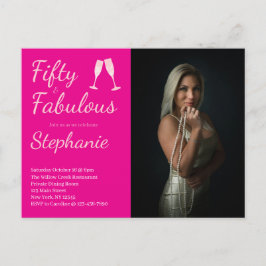 50 and Fabulous | 50th Birthday Party Photo Briefkaart