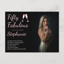 50 and Fabulous | 50th Birthday Party Photo Briefkaart