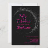 50 and Fabulous | 50th Birthday Party Pink Kaart (Voorkant)