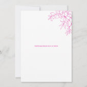 50 and Fabulous | 50th Birthday Party Pink Kaart (Achterkant)