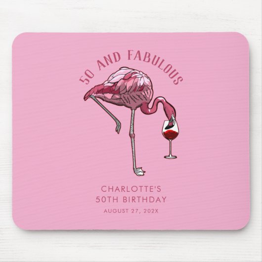 50 and Fabulous 50th Birthday Swag Custom Muismat (Voorkant)