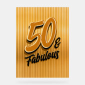 50 and Fabulous Acrylic Sign Acryl Bord (Voorkant)