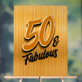 50 and Fabulous Acrylic Sign Acryl Bord (Neutraal)