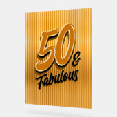 50 and Fabulous Acrylic Sign Acryl Bord (Hoek)