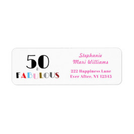 50 and Fabulous Art Deco 50th Birthday Address  Etiket