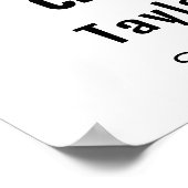 50 and Fabulous Birthday Bursting Black and White Poster (Hoek)