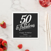 50 and Fabulous Birthday Chic Script Custom Servet (Insitu)