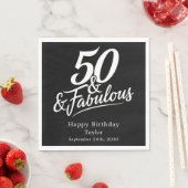 50 and Fabulous Birthday Chic Script Custom Servet (Insitu)