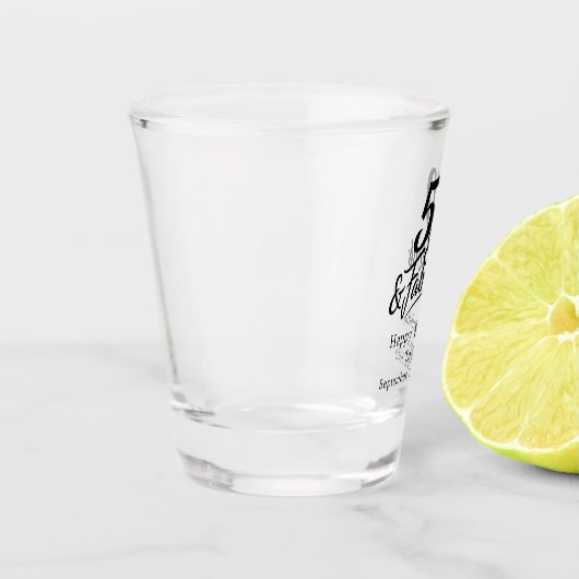 50 and Fabulous Birthday Chic Script Custom Shot Glas (Links)
