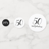 50 and Fabulous Birthday Party Photo  Confetti (Achterkanten)