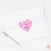 50 and Fabulous Birthday Pink Rose Paarse glitter Hart Sticker (Envelop)