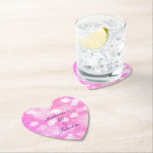 50 and Fabulous Birthday Pink Rose Paarse glitter Kartonnen Onderzetters (Insitu)