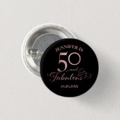 50 and Fabulous Birthday Ronde Button 3,2 Cm (Voorkant /achterkant)
