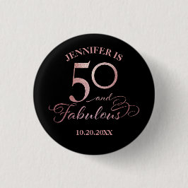 50 and Fabulous Birthday Ronde Button 3,2 Cm
