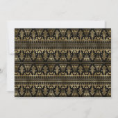 50 and Fabulous Black Gold 50th Birthday Party Kaart (Achterkant)