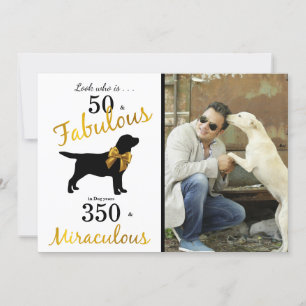 50 and Fabulous - Black Labrador - Gouden hondenja Kaart