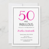  50 and Fabulous Charming 50th Birthday Kaart (Voorkant)