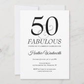 50 and Fabulous Classic Dots 50th Birthday Kaart (Voorkant)
