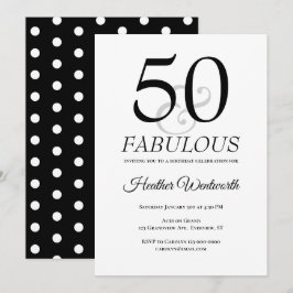 50 and Fabulous Classic Dots 50th Birthday Kaart