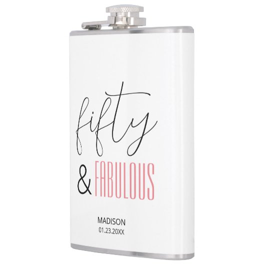 50 and Fabulous Custom 50th Birthday Modern Script Heupfles (Links)