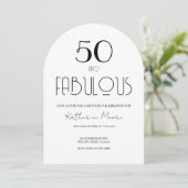 50 and Fabulous Fifty Birthday Invitation Kaart (Staand voorkant)
