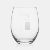 50 and Fabulous Foliage 50th Birthday Photo Wijnglas Zonder Voet (Achterkant)