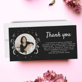 50 and Fabulous Foliage Zwart 50ste Verjaardag Fot Bedankkaart