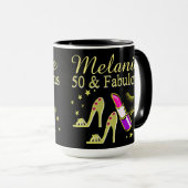 50 AND FABULOUS GOLD DIVA GEPERSONALISEERDE MOK (Voorkant rechts)