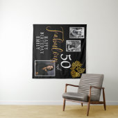 50 and Fabulous Gold Foliage 3 Foto Verjaardag Wandkleed (In Situ (horizontaal))