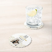 50 and Fabulous Gold Glitter Photo 50th Birthday Kartonnen Onderzetters (Insitu)
