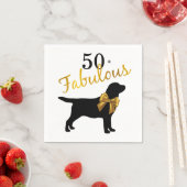 50 and Fabulous - Gouden Zwarte Labrador - Schatti Servet (Insitu)