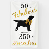 50 and Fabulous - Grappige Hond - Gouden Zwarte La Spandoek (Verticaal)