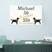 50 and Fabulous - Hondenjaren - Gouden Zwarte Labr Spandoek (Beurs)