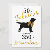 50 and Fabulous - Hondenjaren - Labrador Zwart Gou Kaart (Voorkant)