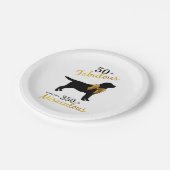 50 and Fabulous - Hondenliefhebber Zwart Goud Scha Papieren Bordje (Gekanteld)