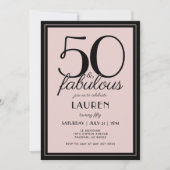 50 and Fabulous Modern Bold Typography Vrouwen Kaart (Voorkant)