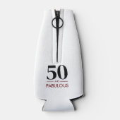 50 And Fabulous Modern Cherry Wine Birthday Saying Flesjeskoeler (Achterkant)