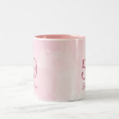 50 and Fabulous Modern Elegant Roos Gold Classic R Tweekleurige Koffiemok (Center)