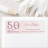 50 and Fabulous Modern Elegant Roos Gold Etiket (Insitu)