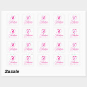 50 and Fabulous Script Pink 50th Birthday Party Vierkante Sticker (Vel)