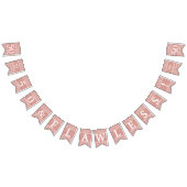 50 and Flawless Roos Gouden Glitter Witte Verjaard Vlaggetjes (Alle)